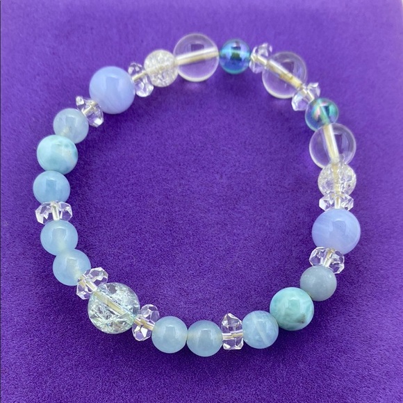 💛 Elegant Blue Healing Stone Bracelet - Picture 1 of 4